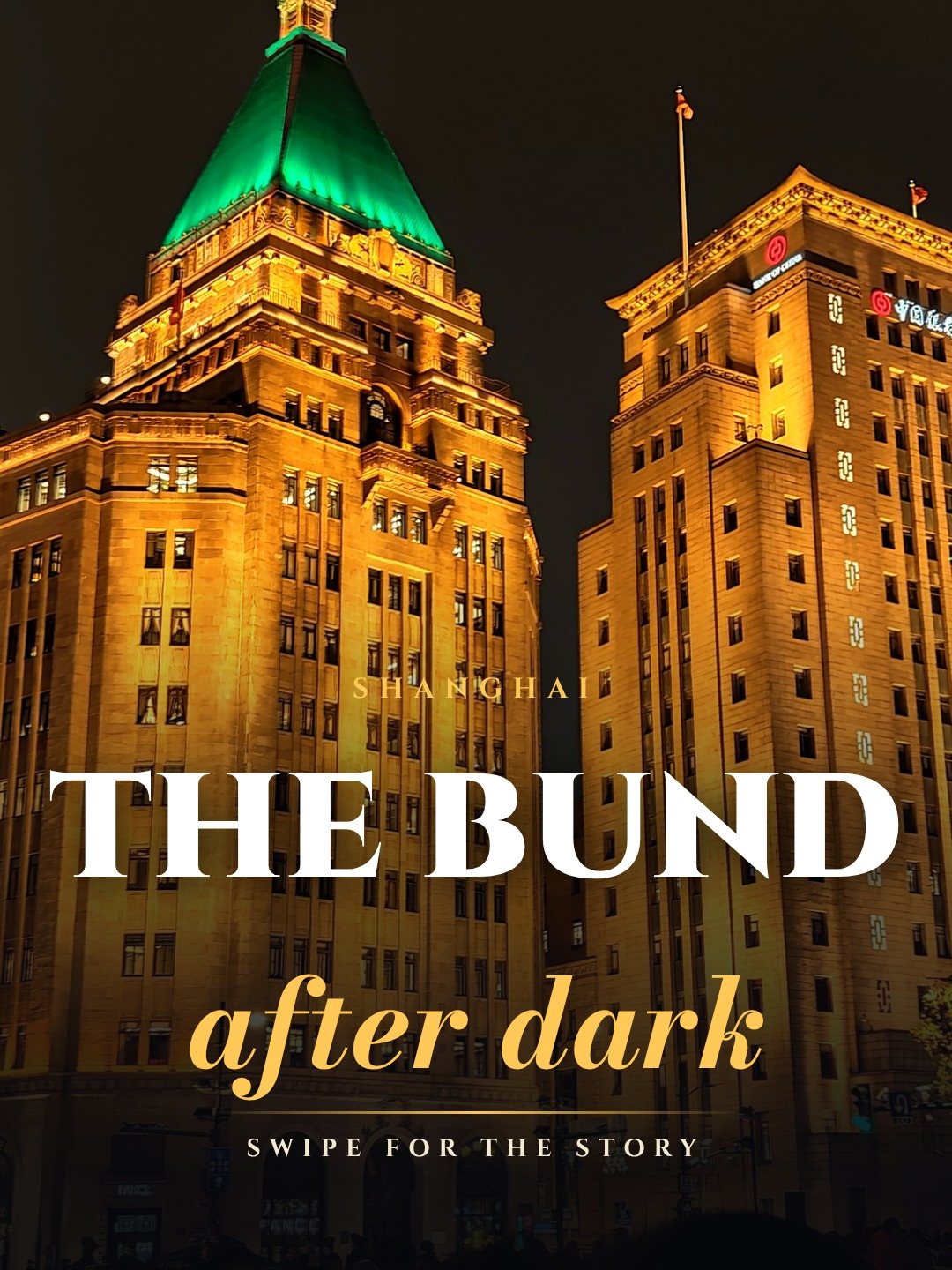 The Bund in Shanghai at night